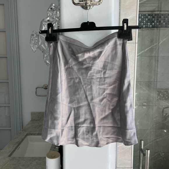 Anine Bing Chrisly Silk Skirt: Ash Violet - Picture 10 of 11